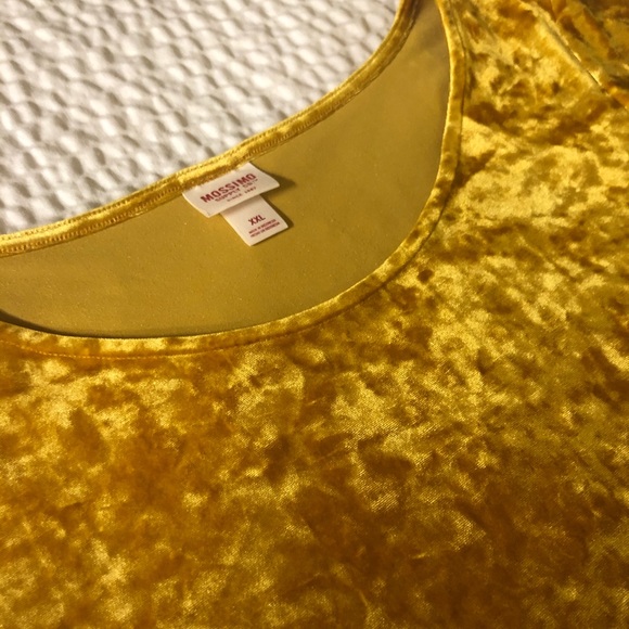 Mossimo Supply Co. Tops - Mossimo Supply Co. Mustard Velvet Crop Top XXL